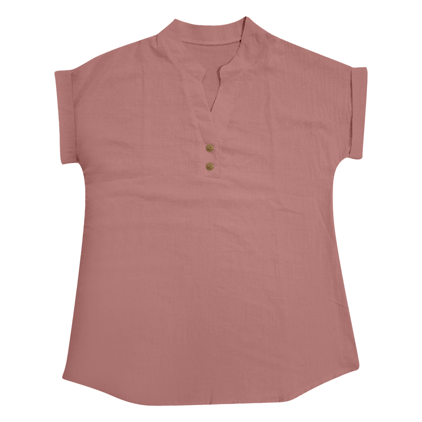 thumbnail image 5 of Camiseta sin mangas de verano holgada con cuello en V y pliegues para mujer: blusa fluida sin mangas con dobladillo curvo., 5 of 5